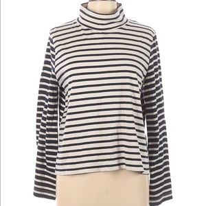 Madewell Long Sleeve Striped Turtleneck Large